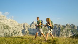 Man and Woman Hiking in the nature