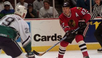 Jeremy Roenick Playing for Chicago Blackhawks