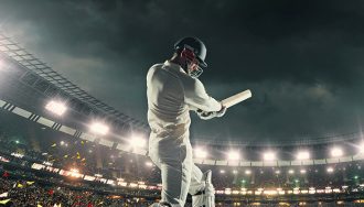 Batter Playing in Cricket Match