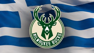 Giannis Antetokounmpo Playing for Milwaukee Bucks