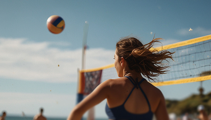 Person Playing Beach Volleyball