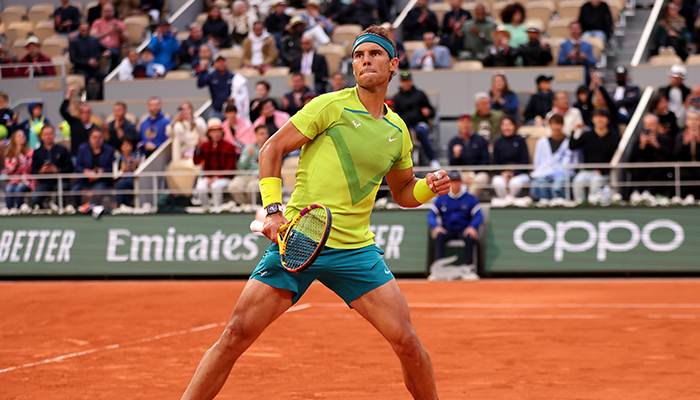 Rafa Nadal Playing at the French Open