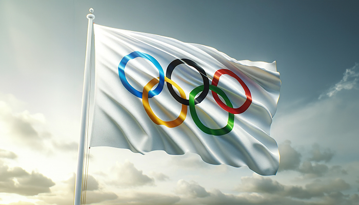 Olympic games rings flag