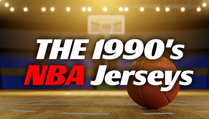 1990s NBA jerseys from Wizards, Jazz, Pacers, Mavericks, and more.