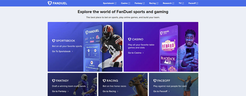 Main betting screen of FanDuel