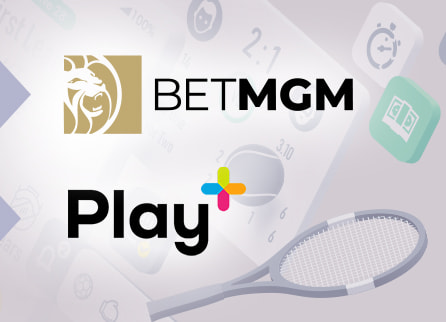 BetMGM logo and Play+ logo