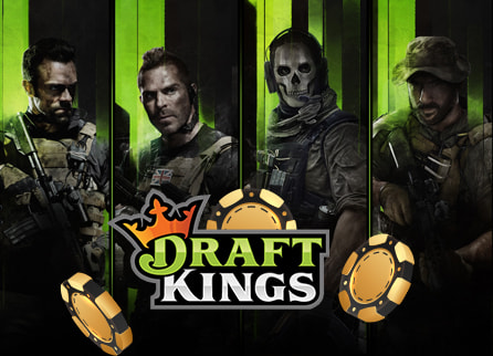 DraftKings logo with Call of Duty characters in background