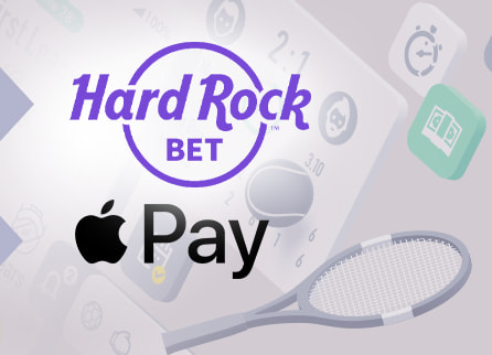 Hard Rock Bet logo and Apple Pay logo