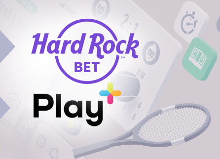 Hard Rock Bet logo and Play+ logo