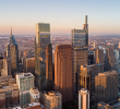 Top view of downtown skyline in Philadelphia, Pennsylvania