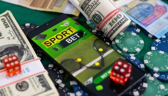 Mobile phone and money for sports betting