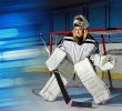 Female ice hockey goalkeeper