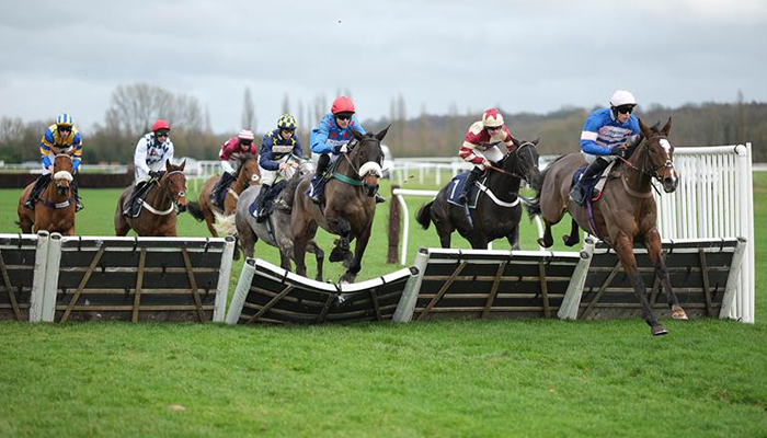 Horse racing at Newbury Racecourse