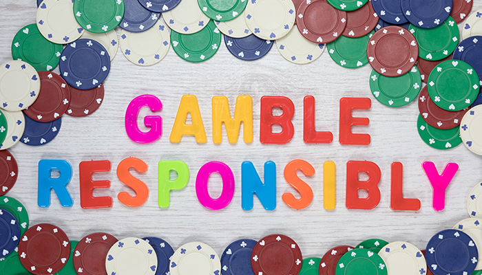 Gamble responsibly image with poker chips